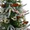 4ft. Pre-Lit Frosted Artificial Christmas Tree in Decorative Planter, White LED Lights